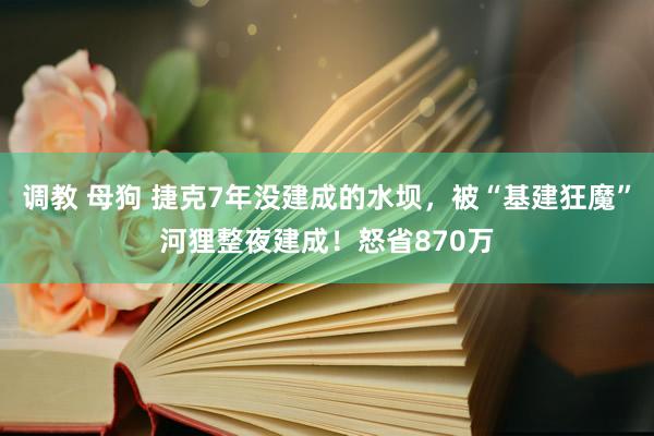 调教 母狗 捷克7年没建成的水坝，被“基建狂魔”河狸整夜建成！怒省870万
